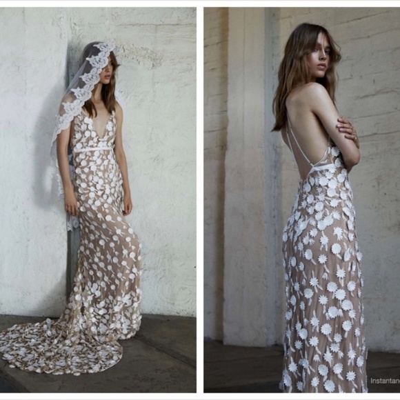 For Love And Lemons Dresses & Skirts - For Love & Lemons Marguerite Floral Petal Gown
